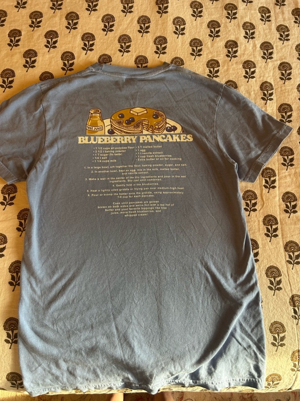 Blueberry Pancakes Graphic Short-Sleeve Tee - Blue